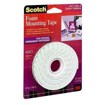 Scotch 4013 Foam Mounting Tape Permanent 12.7Mm X 3.81M 70071152428 - SuperOffice