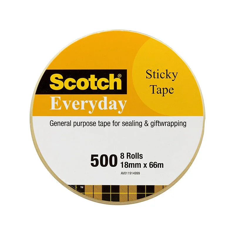 Scotch 502 Sticky Tape 18mmx66m Pack 8 Rolls Tower AB010623960 - SuperOffice