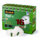 Scotch 810 Magic Tape Multi Pack 19Mm X 25M Pack 16 70005101376 - SuperOffice