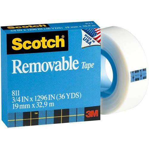 Scotch 811 Removable Magic Tape 19Mm X 33M 70005180537 - SuperOffice