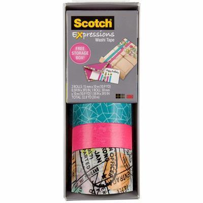 Scotch C317-3Pk-Trv Expressions Washi Tape Assorted Pack 3 70005230696 - SuperOffice