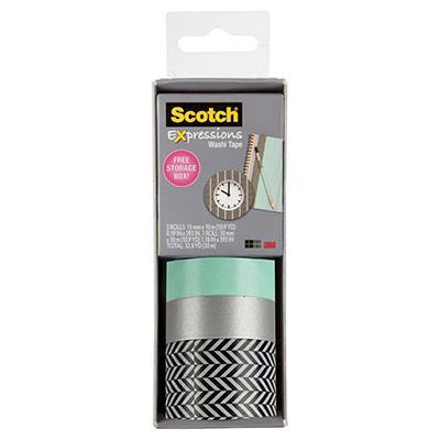 Scotch C317-3Pk-Zig Expressions Washi Tape Assorted Pack 3 70005230688 - SuperOffice