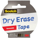 Scotch Dry Erase Tape Removable 48mm x 4.57m 1905R-DE-WHT or 70006929924 - SuperOffice