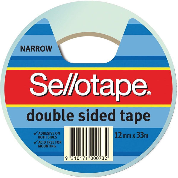 Sellotape Double Sided Tape Narrow 12mmx33m 960602 - SuperOffice