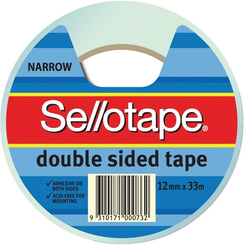 Sellotape Double Sided Tape Narrow 12mmx33m 960602 - SuperOffice
