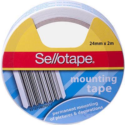 Sellotape Permanent Double Sided Foam Mounting Tape 24Mm X 2M 994005 - SuperOffice