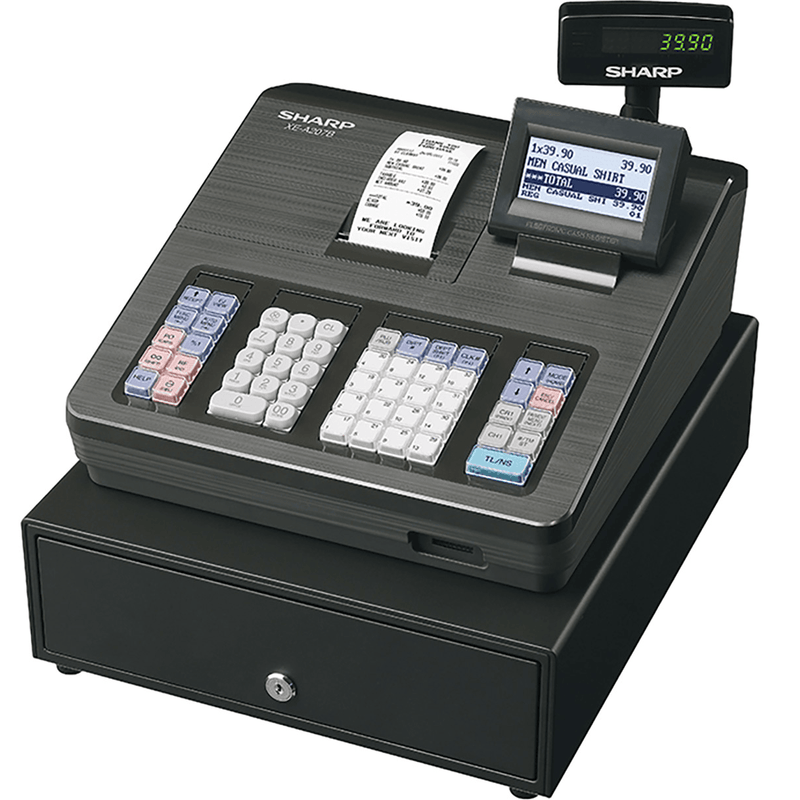 Sharp XEA207B Cash Register Raised Keyboard Black XE-A207B XEA207B - SuperOffice