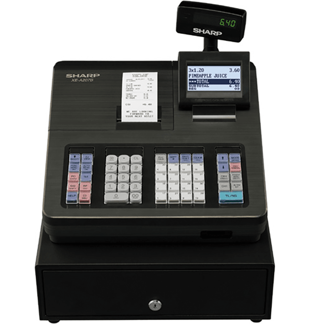 SharpEA207B Cash Register Raised Keyboard Black | SuperOffice