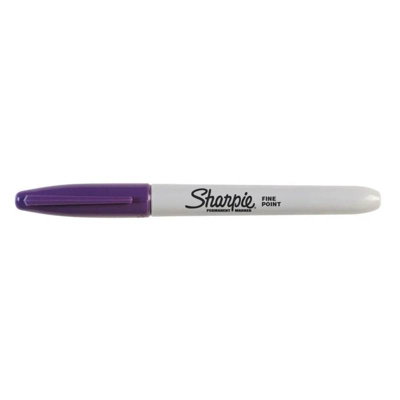 Sharpie Fine Point Permanent Marker 1.00mm Purple Box of 12 30038 (Box of 12) - SuperOffice