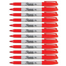 Sharpie Fine Point Permanent Marker 1.00mm Red Box of 12 30052 (Box of 12) - SuperOffice