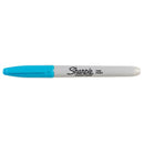 Sharpie Fine Point Permanent Marker 1.00mm Turquoise Box of 12 30133 (Box of 12) - SuperOffice