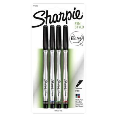 Sharpie Fineliner Pen 0.4Mm Black Pack 4 1742661 - SuperOffice