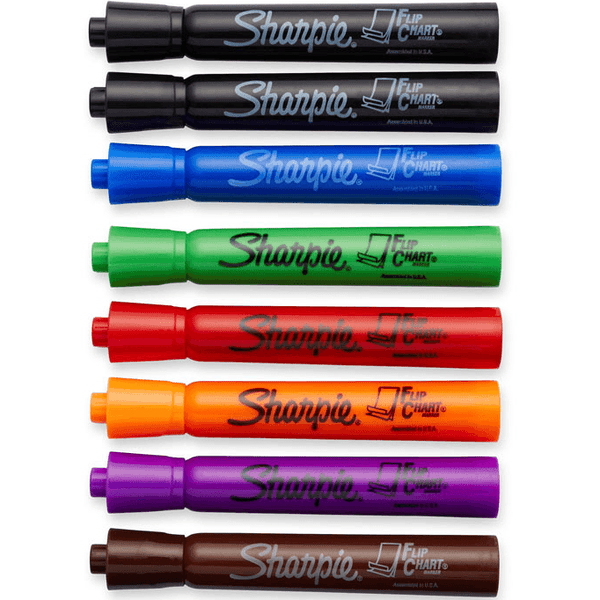 Sharpie Flip Chart Markers Assorted Colours Pack 8 22478 - SuperOffice