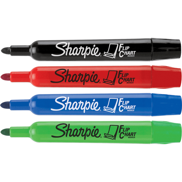 Sharpie Flip Chart Markers AssortedColours Pack 4 22474 - SuperOffice