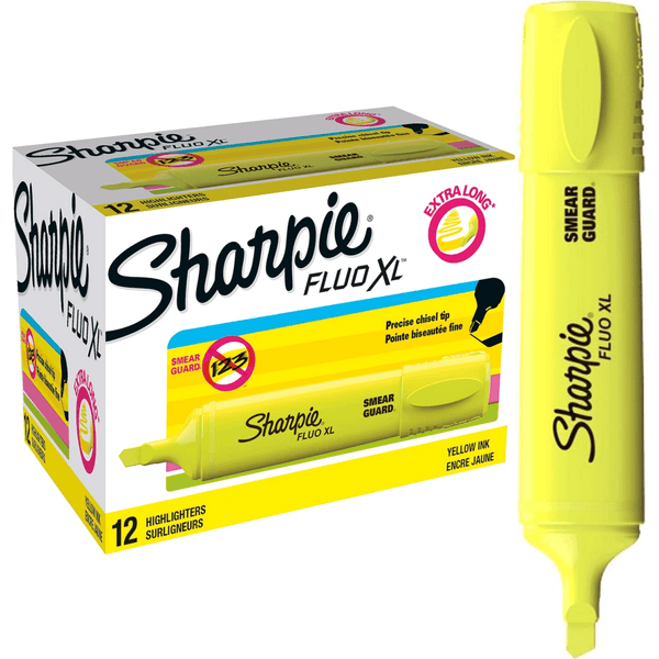 Sharpie Fluo XL Highlighters Chisel Tip Box 12 1825634 (Box 12) - SuperOffice