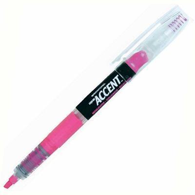 Sharpie Liquid Accent Highlighter Chisel Point 3.3Mm Fluorescent Pink Pack 12 1754464 - SuperOffice