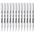 Sharpie Paint Marker Pen Oil Based Extra Fine 0.4mm White Pack 12 35531 (Box 12) - SuperOffice