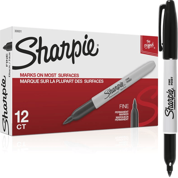 Sharpie Permanent Marker Bullet Point Fine 1.0mm Black Box 12 30051 (Box 12) - SuperOffice