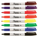 Sharpie Permanent Marker Bullet Point Fine 1mm Assorted Colours Pack 8 30217PP - SuperOffice