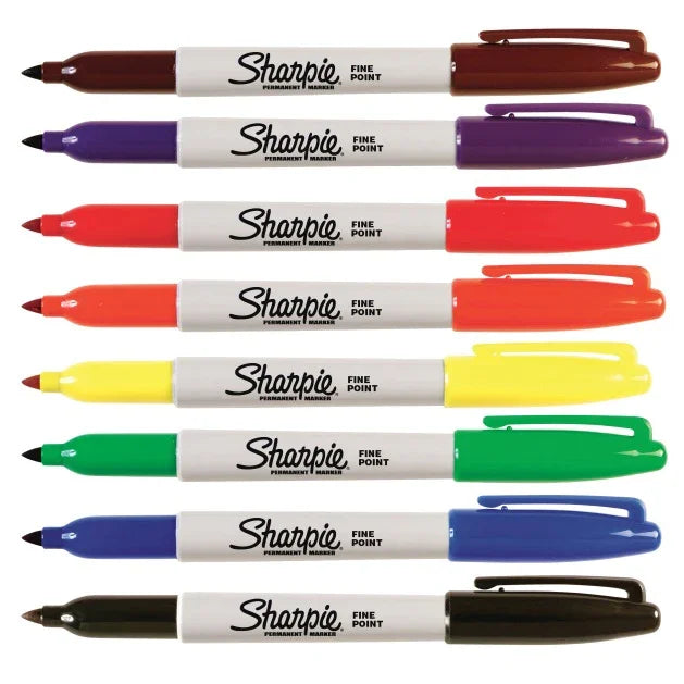 Sharpie Permanent Marker Bullet Point Fine 1mm Assorted Colours Pack 8 30217PP - SuperOffice