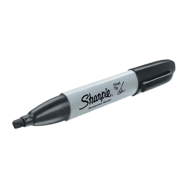 Sharpie Permanent Marker Chisel Point Broad Black Box 12 38201 (Box 12) - SuperOffice