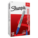 Sharpie Permanent Marker Fine Point 1.0mm Blue Box 12 30003B - SuperOffice