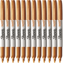 Sharpie Permanent Marker Fine Point 1.0mm Metallic Bronze Pack 12 1823890 (Box 12) - SuperOffice
