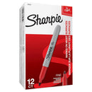Sharpie Permanent Marker Fine Point 1.0mm Red Box 12 30002B - SuperOffice