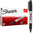 Sharpie Permanent Marker Super Large Bullet Fine Point Black Box 12 33001 (Box 12) - SuperOffice