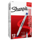 Sharpie Permanent Marker Ultra Fine 0.3mm Blue Pack 12 37003 (Box 12) - SuperOffice