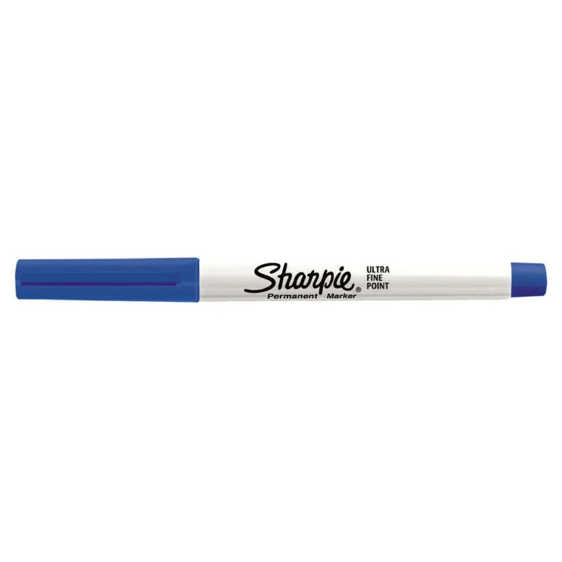 Sharpie Permanent Marker Ultra Fine 0.3mm Blue Pack 12 37003 (Box 12) - SuperOffice