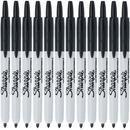 Sharpie Retractable Permanent Marker Bullet 1.0mm Black Box 12 36701 (Box 12) - SuperOffice