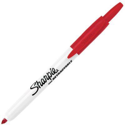 Sharpie Retractable Permanent Marker Bullet 1.0Mm Red 36702 - SuperOffice