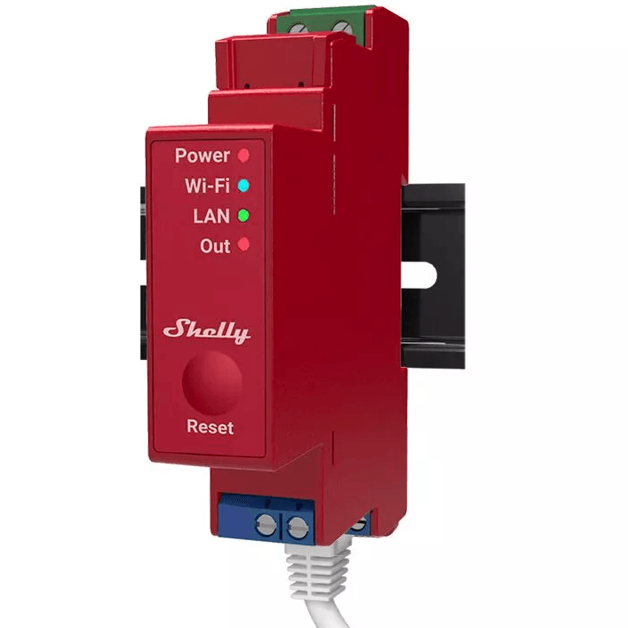 Shelly Pro 1PM Wi-Fi LAN Bluetooth Relay Switch Power Metering Smart Home Automation SHELLYPRO1PM - SuperOffice