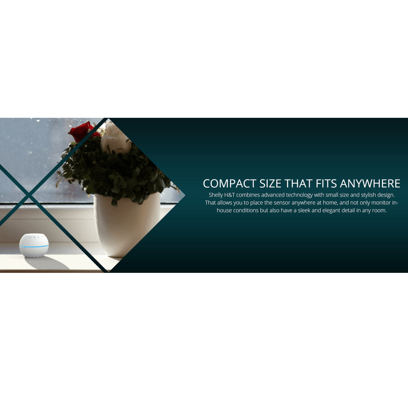 Shelly Smart Home H&T Humidity & Temperature Sensor WiFi Black ShellyHTB - SuperOffice