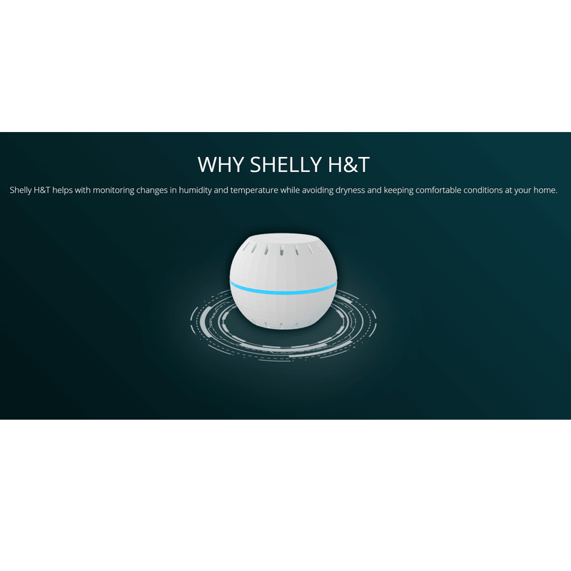 Shelly Smart Home H&T Humidity & Temperature Sensor WiFi White ShellyHTW - SuperOffice