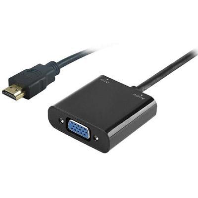 Shintaro Hdmi To Vga Adapter With 3.5Mm Audio Black 13SH-ADHDVGA35 - SuperOffice