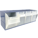 Shuter 4 Compartment Storage Cabinet Tilt Free Block Bin Stackable Large TF-604 - SuperOffice