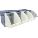 Shuter 4 Compartment Storage Cabinet Tilt Free Block Bin Stackable Large TF-604 - SuperOffice