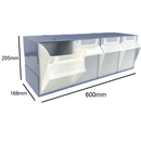 Shuter 4 Compartment Storage Cabinet Tilt Free Block Bin Stackable Large TF-604 - SuperOffice