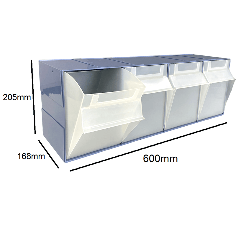 Shuter 4 Compartment Storage Cabinet Tilt Free Block Bin Stackable Large TF-604 - SuperOffice