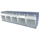 Shuter 5 Compartment Storage Cabinet Tilt Free Block Bin Stackable Large TF-605 - SuperOffice