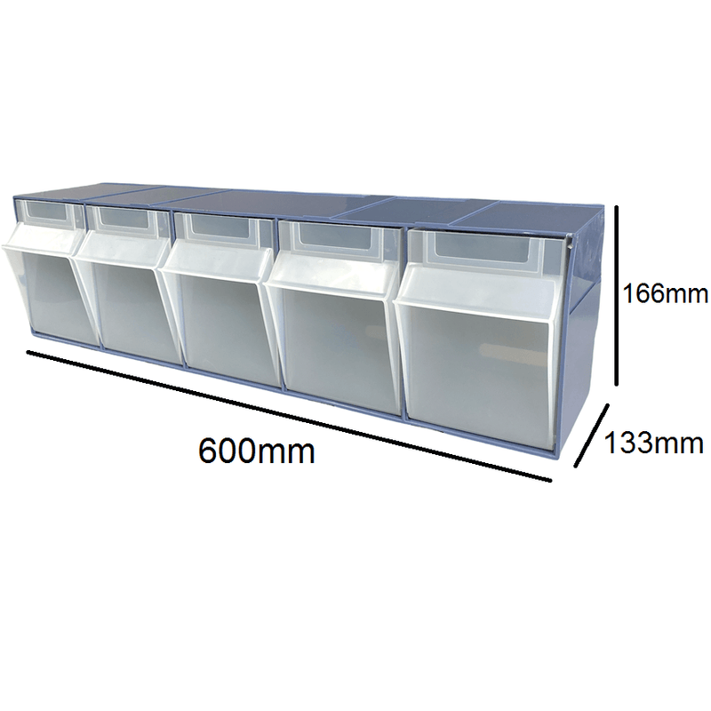 Shuter 5 Compartment Storage Cabinet Tilt Free Block Bin Stackable Large TF-605 - SuperOffice
