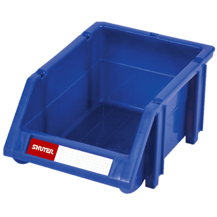 Shuter Tools Parts Storage Bin Stacking Blue 3 Pack HB-1218 (3 Pack) - SuperOffice