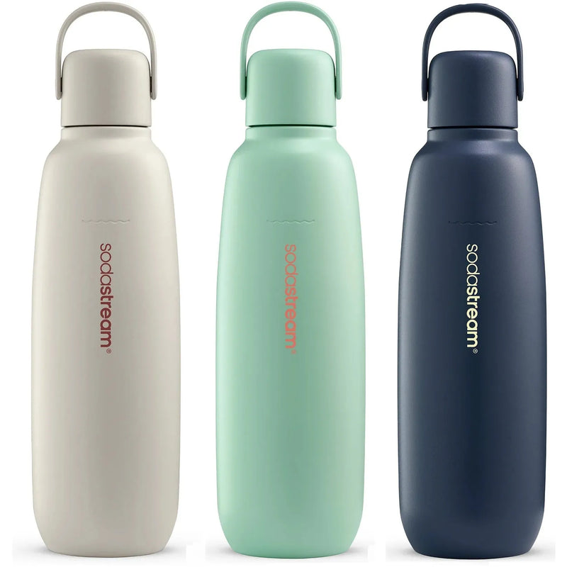 SodaStream Bottle Fizz & GO Portable Travel Cool All Metal 900ml 3 Pack Bottle Fizz & GO (3 Pack) - SuperOffice
