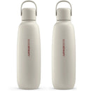SodaStream Bottle Fizz & GO Portable Travel Cool All Metal Sand Beige 900ml 2 Pack 4062400980-06/24 (2 Pack) - SuperOffice