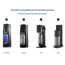 SodaStream Bottle Fizz & GO Portable Travel Cool All Metal Storm Blue 900ml 2 Pack 4062401980-06/24 (2 Pack) - SuperOffice