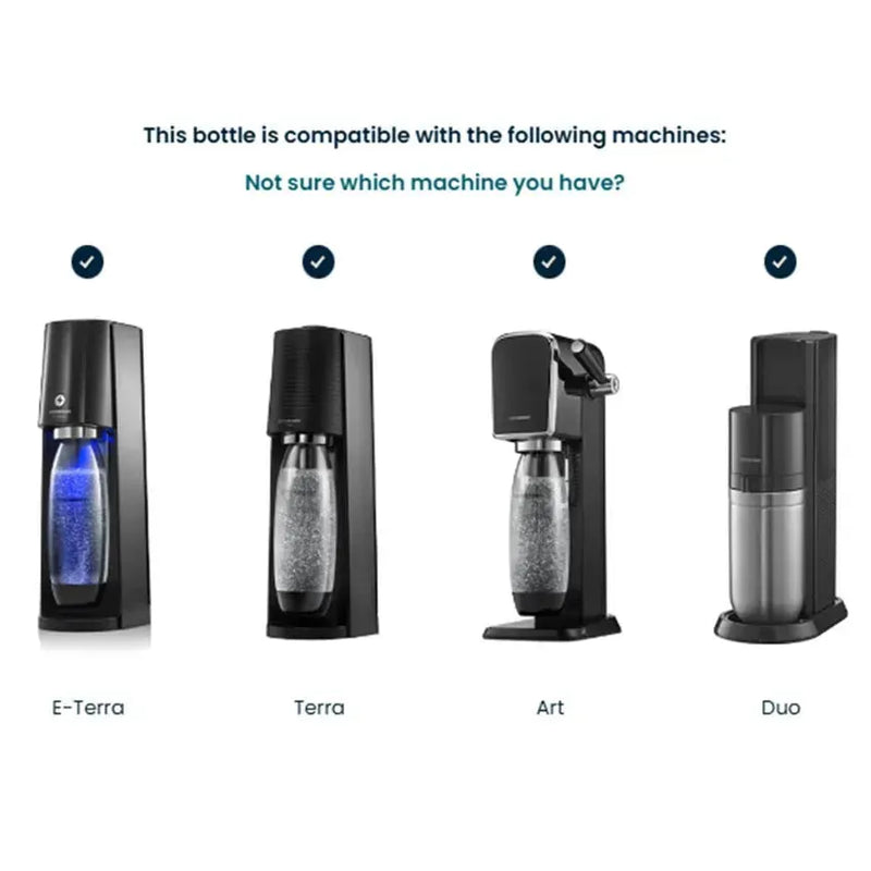 SodaStream Bottle Fizz & GO Portable Travel Cool All Metal Storm Blue 900ml 2 Pack 4062401980-06/24 (2 Pack) - SuperOffice