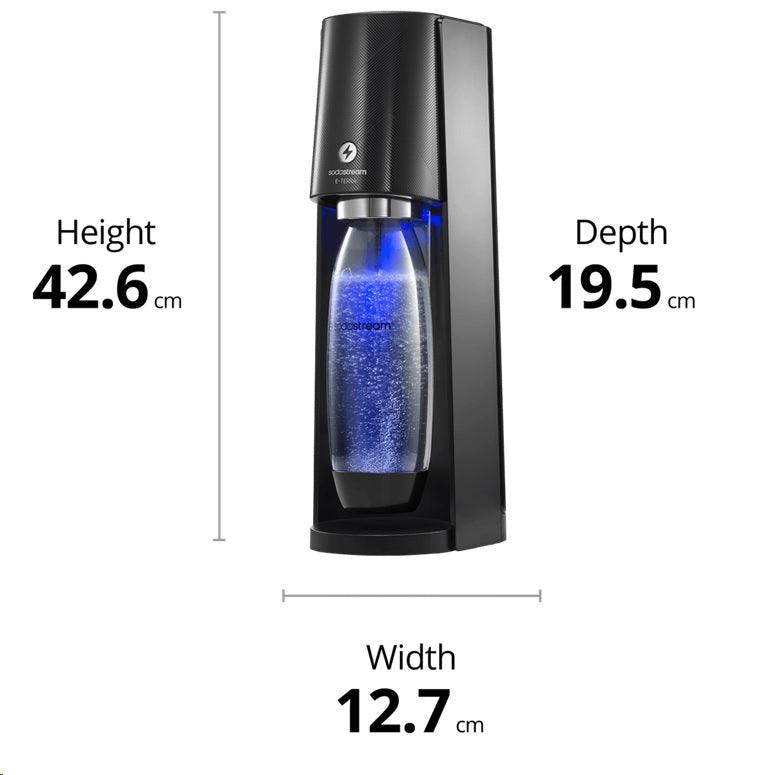 Sodastream E-Terra Starter Pack Soft Fizzy Drink Sparkling Electric Maker Soda Stream Black 1012911611 - SuperOffice