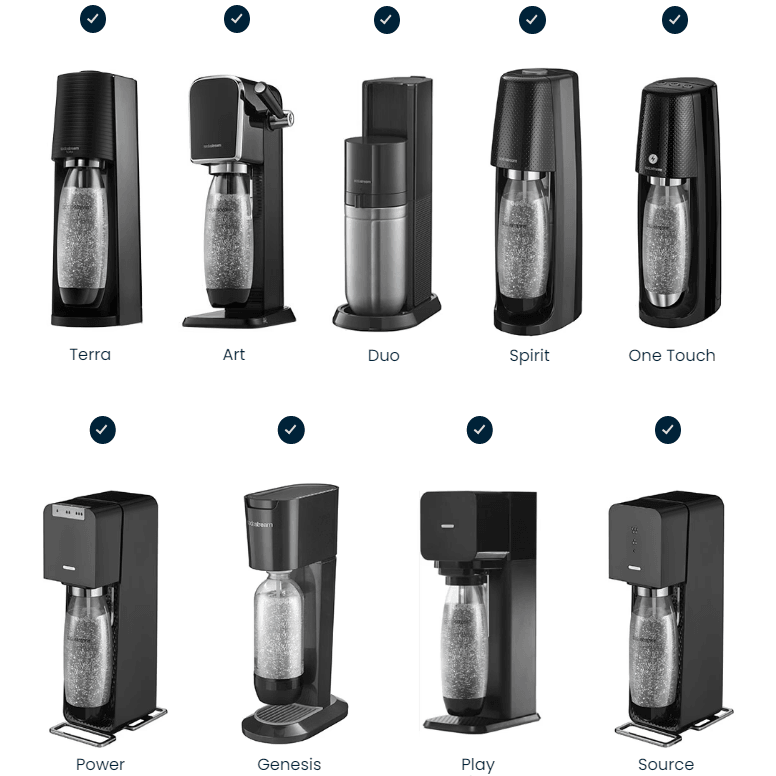 SodaStream Fuse Black Bottle Dishwasher Safe 1L 4 Pack SuperOffice